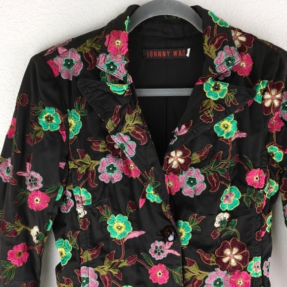 $84 TODAY ONLY! Johnny Was Winter Floral Trench - Picture 3 of 8